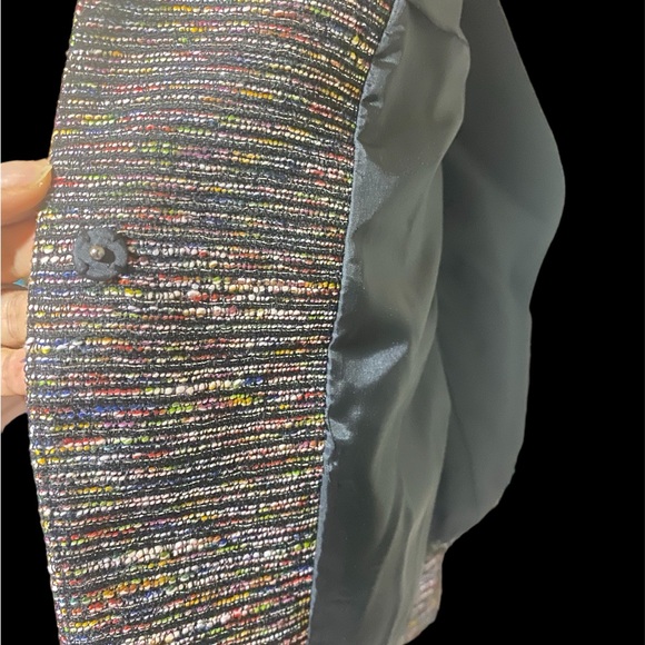 TAHARI ARTHUR S. LEVINE PETITE Blazer Metallic Tweed Mix Colors Women size 12 P - Picture 8 of 14